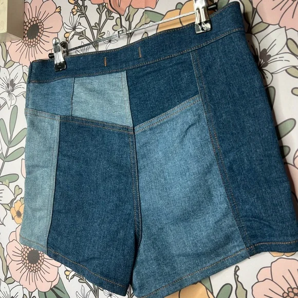 Free People Patchwork 25 Denim  High-Waisted  Retro Inspired Size 28 - Picture 3 of 8